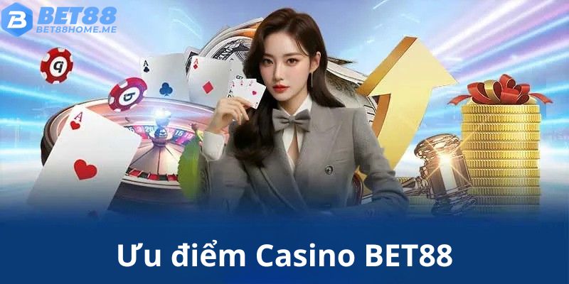Casino BET88 thu hút đông đảo người chơi nhờ ưu điểm nổi bật.